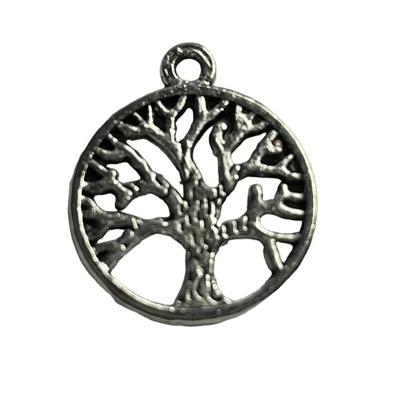 Tree of Life Pendant Silver Tone Charm Bracelet Necklace u Jewelry Craft Dangle - Picture 3 of 3